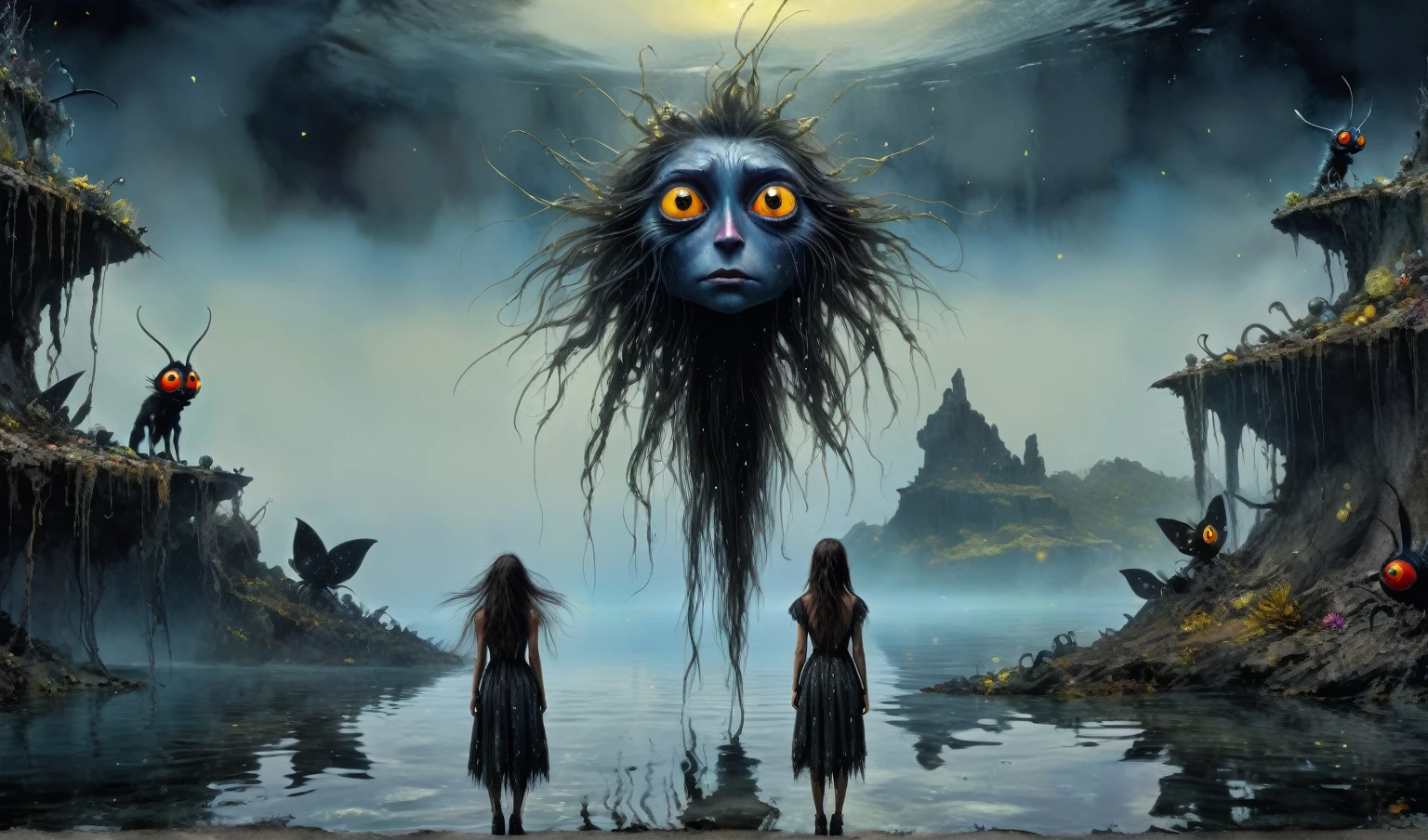 Chalcopyrite goddess of nature ,golden black make up,longhair,folk dress,freckles,pretty face,eyebrow up,full body shot,ominous landscape,glate gray atmosphere,Simon Stalenhag,Nicola Samori,Wangechi Mutu,prime colors,Lisa Frank, ,urban,extremely detailed, [night landscape],masterpiece,intricate details,faded,eyes extremely detailed, high detailed eyes,16k resolution,RAW, Nikon Z9,city on background,chinesse pixie,sea,RAW,Retina,full body length,Obsidian Nightcrawler,ominous landscape, niobium Obsidian atmosphere,dangerous atmosphere,intricate details,realistic humid skin,extremely intricate details,Epic Realistic, cinematic style,film grain,dramatic light,anatomically correct,faded,eyes extremely detailed, high detailed eyes,UHD,Retina,HDR,CinematicTechnicolor,natural skin textures, hyper realism, hyper detailed,High contrast,Realism,Ultra Detailed,irina yermolova,close full body shot, masterpiece,faded,8k resolution,RAW, Nikon Z9,MIk Kil Cenote of Yucatan of Mexico,belly,pixar movie still, pixar movie screenshot, frame from pixar movie, animated movie still, still from the pixar movie, still from a pixar movie, disney pixar movie still, pixar movie scene, still from pixar movie, still from a 2001 pixar movie, pixar render, animated film still,HBO