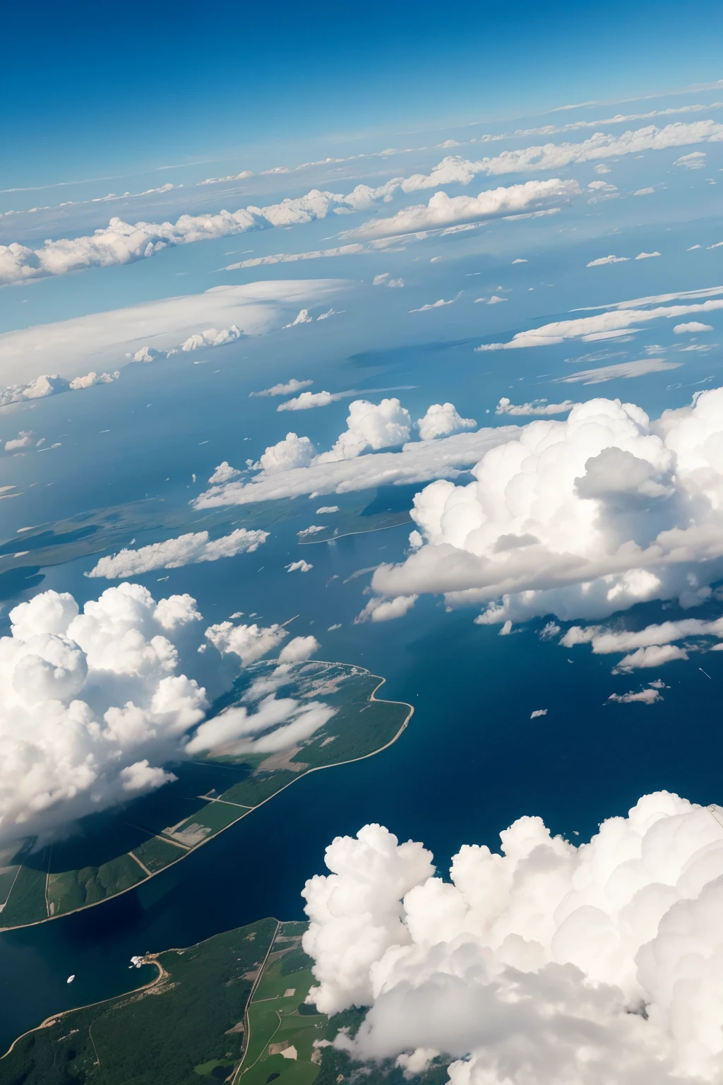 clear sky above the clouds with few clouds