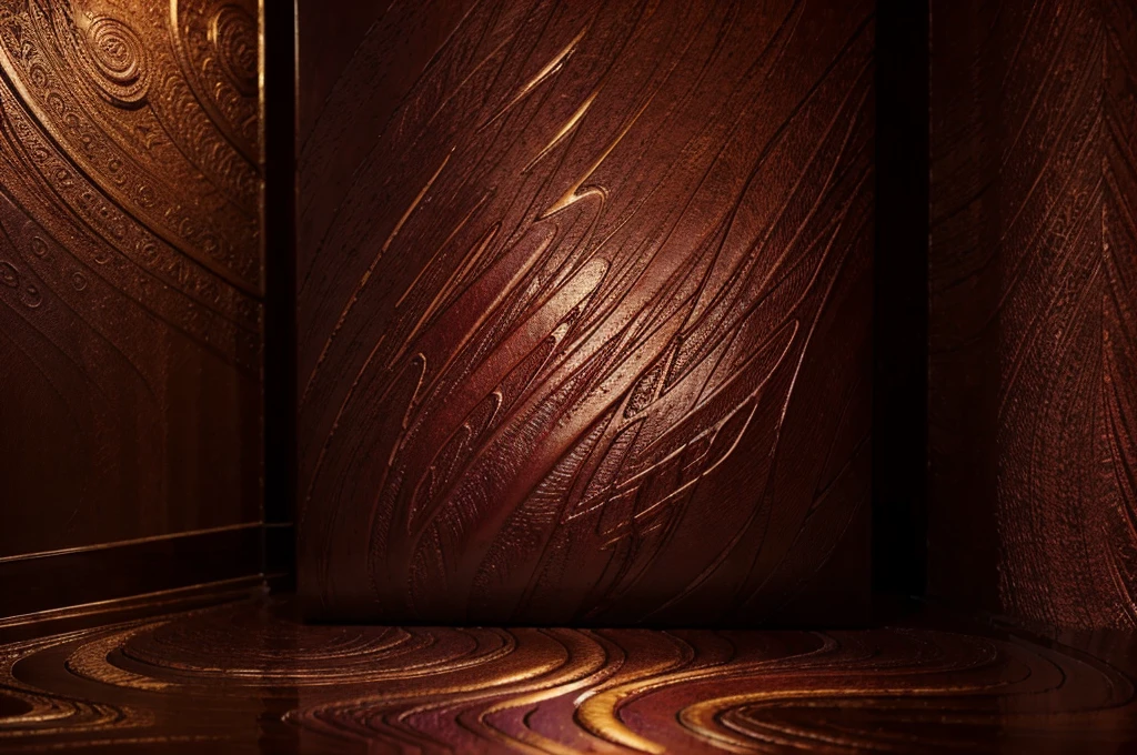 Abstract, sensual, aesthetic, no humans, warm colors, deep reds, purples, golds, flowing lines, intimate, luxury, subtle textures, elegant patterns, biege pallette