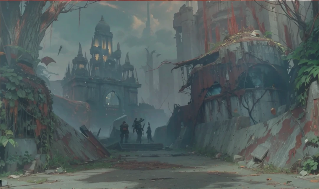 Full of decay and flesh，Dark Temple（unmanned）Matte，Ink