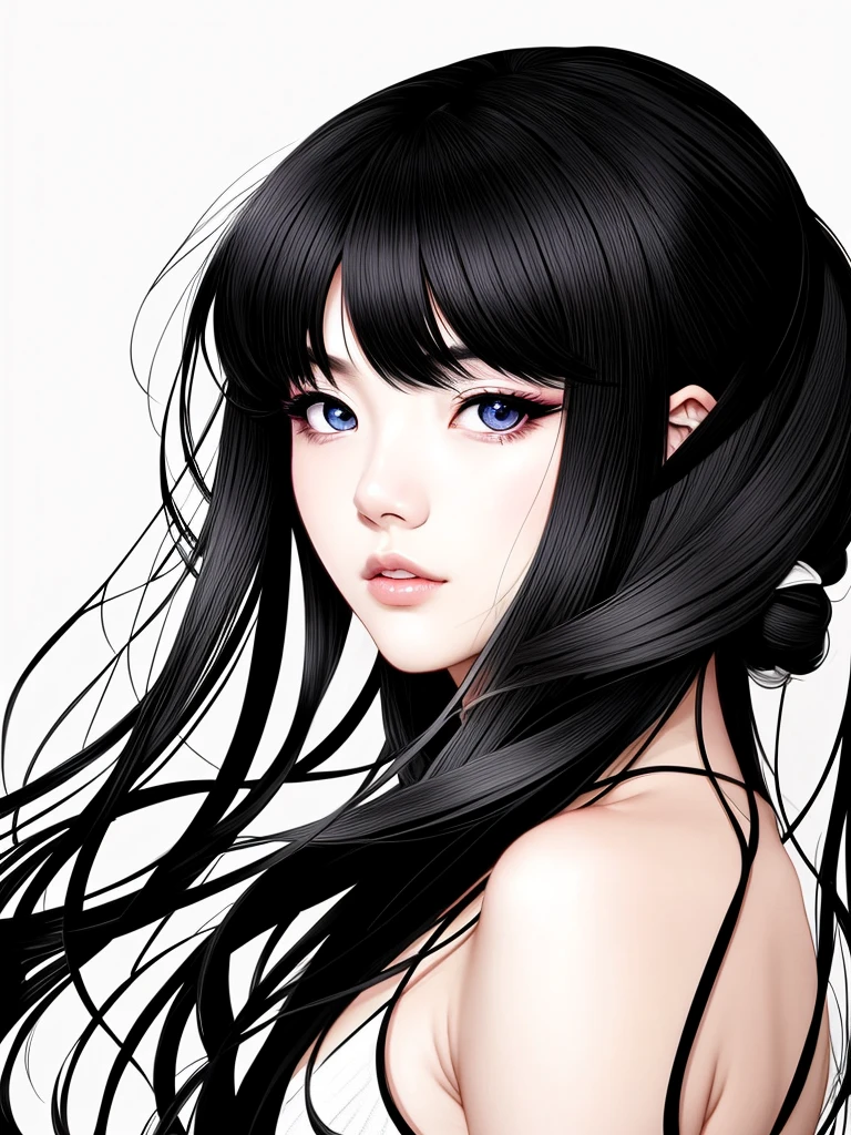 Imagine a stunning piece of art by a woman in luxury, loose hair, taking inspiration from Feng Zhu's conceptual art. The portrait of this woman exudes a captivating allure, evoking the 🤤 reaction you desire. The style reminds me of stu_dts e krenzcushart, focusing on intricate details.

The sketch depicts her in a classic anime style, created by a talented Korean artist, highlighting Nezuko's influence. The lines are predominantly black, creating a striking contrast and emphasizing your elegant profile in the photo.

Her expression is undeniably seductive, with captivating eyes and lips, Reminiscent of the captivating anime portraits you admire. The overall composition combines elements of Feng Zhu's conceptual art with Artgerm's distinctive style, resulting in a fascinating and unique work of art, with a smug face