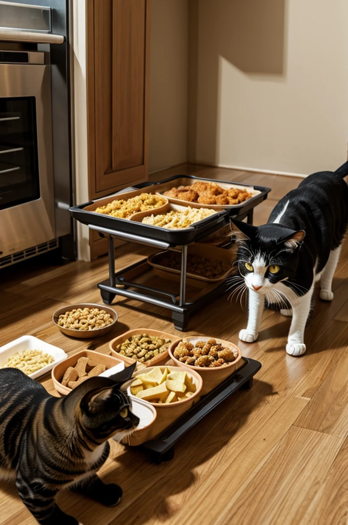 She left food for the cats.