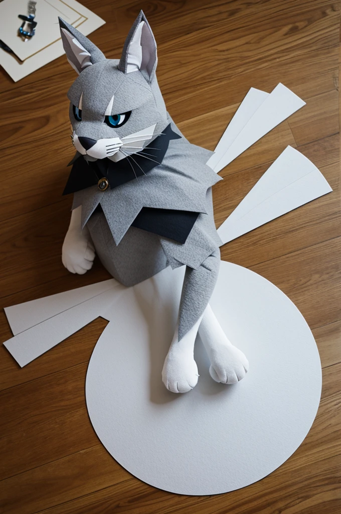 best quality)), ((masterpiece)), (Detailed) Cutting template, Fursuit Fennek kanzerkörper,
