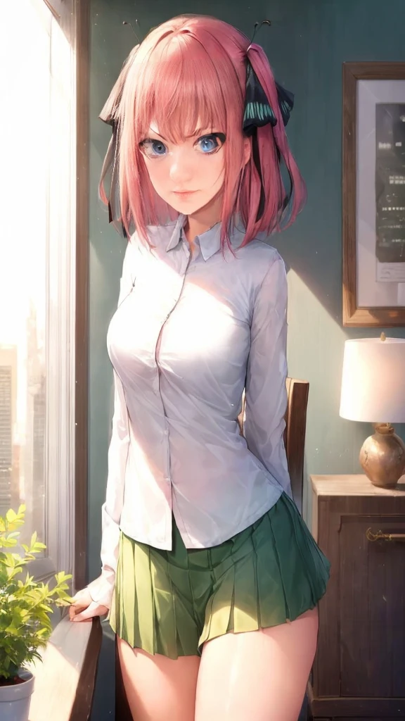 Make the picture realistic, (((the face and features are same))).