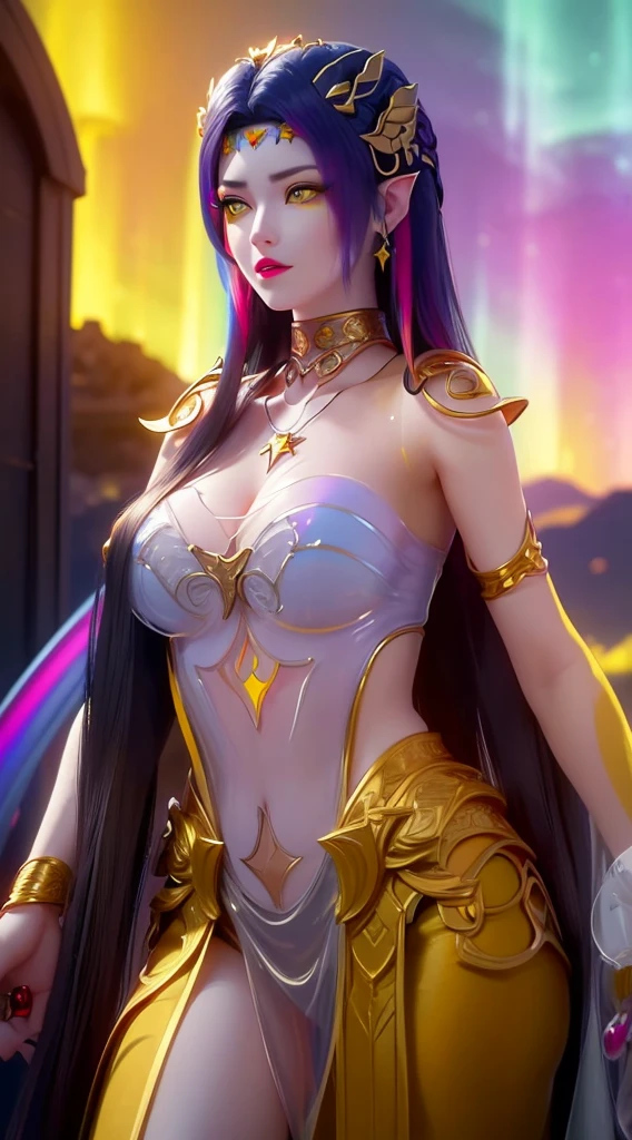 arafed woman in a naked with a gold crown and a naked, a beautiful fantasy empress, extremely detailed goddess shot, beautiful and elegant elf queen, succubus in tight naked, irelia from league of legends, ((a beautiful fantasy empress)), zhongli from genshin impact, goddess. extremely high detail, beautiful alluring anime woman