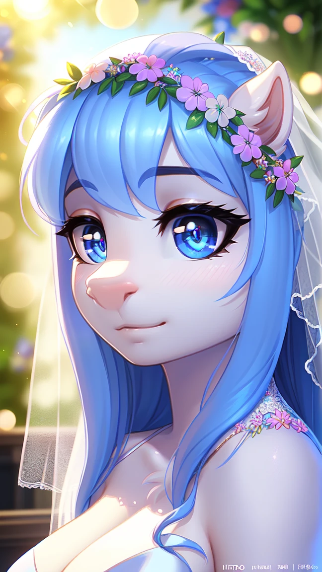 (my little pony:1.1,wedding,thick hair,long hair,wedding dress,beautiful detailed eyes,long eyelashes,soft pastel colors,vibrant colors,floral background,ethereal lighting,portraits,best quality,4k,8k,highres,masterpiece:1.2),ultra-detailed,(realistic,photorealistic,photo-realistic:1.37),HDR,UHD,studio lighting,ultra-fine painting,sharp focus,physically-based rendering,extreme detail description,professional,vivid colors,bokeh