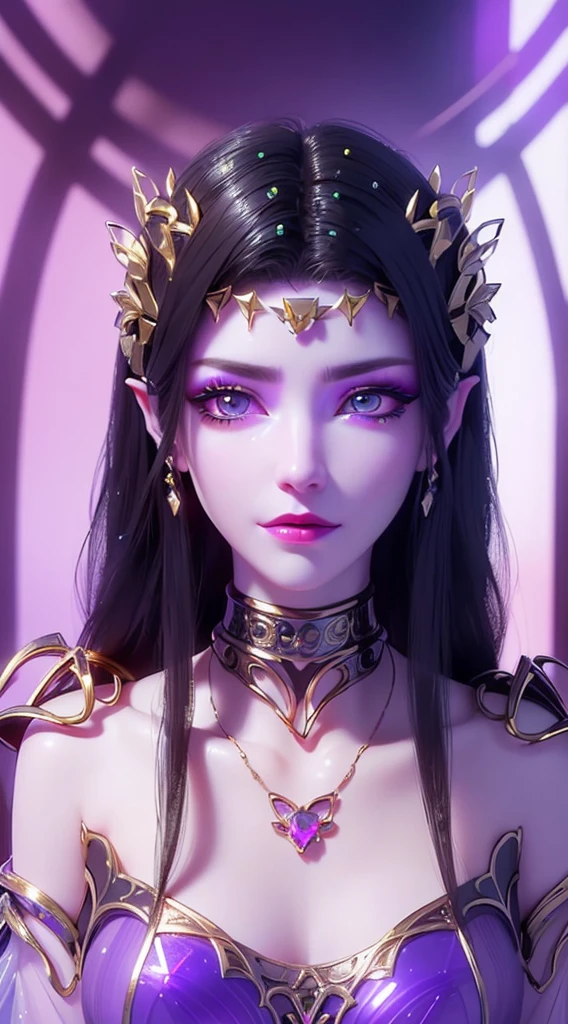 1 20 year old girl, 1 goddess Athena, pink purple silk dress, beautiful goddess Athena face without blemishes, delicate yellow nightgown, long thin sequin nightgown with many sexy black lace details, 1 beautiful thin red silk cloth half veil, female saint legend, female saint icon, beautiful goddess style glitter, dark and mysterious version, vermilion lips, plump red lips, not smiling, mouth closed, delicate and beautiful pino detailing, delicate and beautiful lip detail, (pure and flawless face: 1.9), female saint body, round chest, big and round breasts, phoenix brooch, long flat bangs, long black hair, flower stickers tattoo on forehead, beautiful clear face and well-proportioned eyes, (transparent iridescent light purple eyes: 1.8), (big round eyes and makeup, sexy wet eye makeup, very beautiful and meticulous hair makeup, long and delicate blonde hair, delicate, body image: 1.8), figure: and vivid, (stars that make up the sky: 1.7), (the sky of heaven and the fictitious gate of time and space: 1.8), fictional art, RAW photos, hanfu photos, best photos, high resolution, best quality, best photos, best goddess quality, 8k female, super 8 single saint portraits, truest color schemes, masterpieces, best beauty brands, best hair jewelry, brand real photo, dark studio, border light, two-tone lighting, (rose white skin: 1.4), (high skin detail: 1.1), 8k uhd, d slr, soft light, 8k, high quality, candid, volume Smooth and sharp, 10x pixel increase, sexy goddess, sexy goddess, (background space: 1.8), (most beautiful aurora eyes: 1.7), beautiful eyes, aurora beautiful and flowery, (beautiful single girl: 1.8), (more details:0.8),