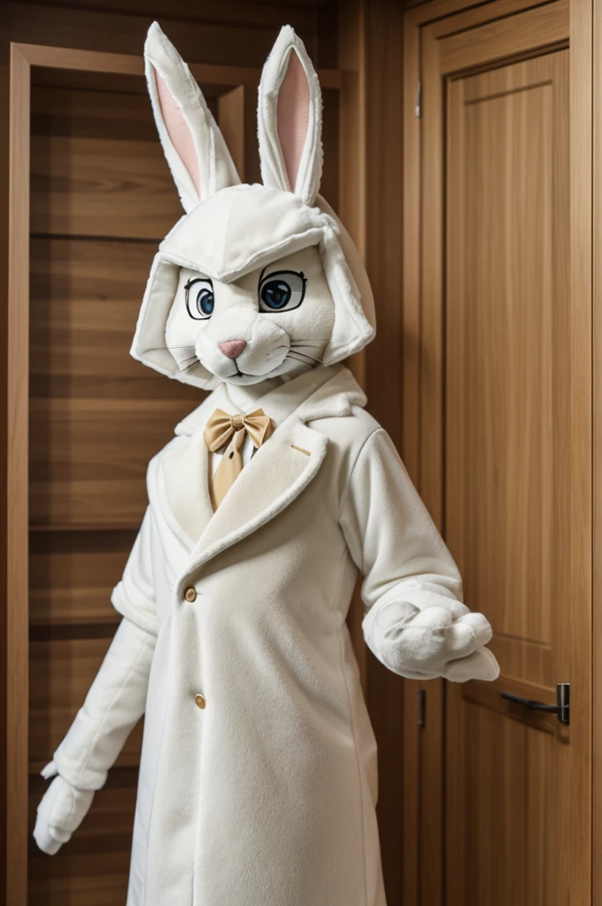 best quality)), ((masterpiece)), (Detailed) Cutting template, Fursuit Hase, cancerous body,