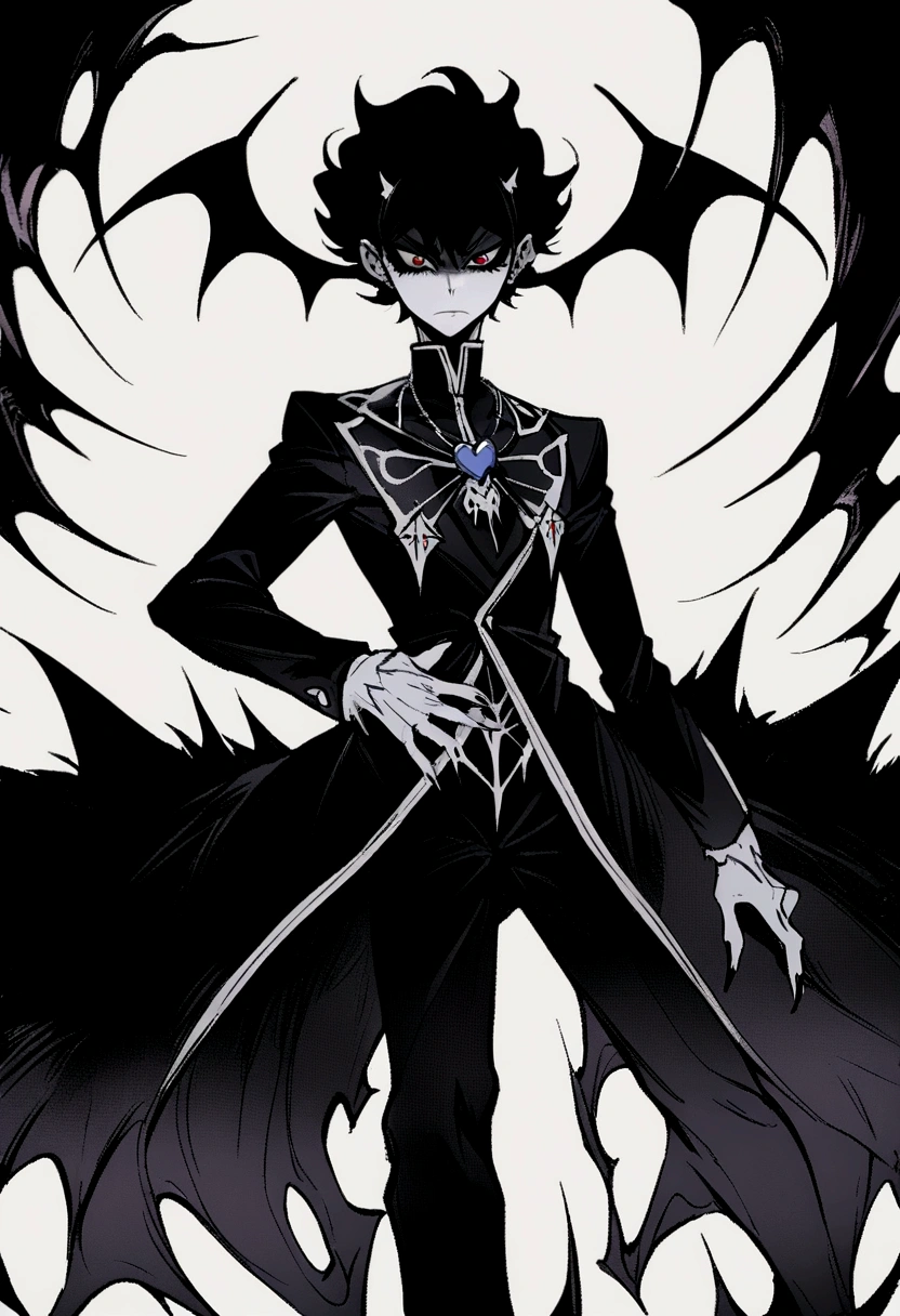 Akira Fudo, Devilman Crybaby, Male, with black clothes