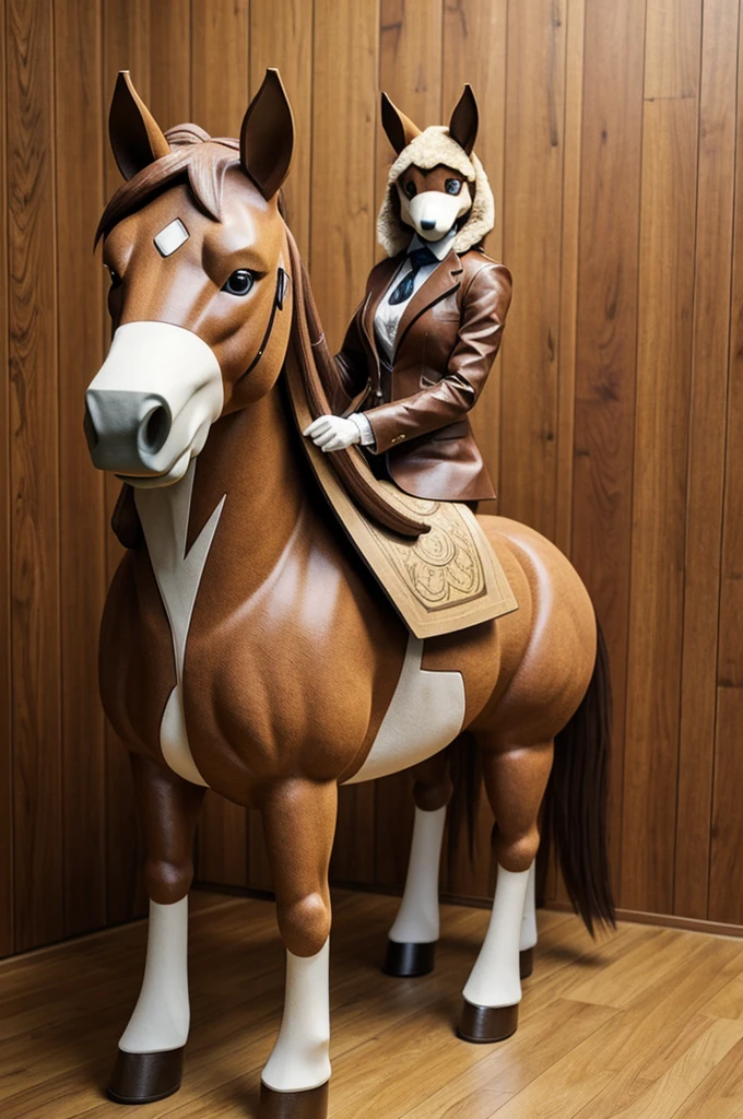 best quality)), ((masterpiece)), (Detailed) Cutting template, Fursuit horse with extended penis, cancerous body,