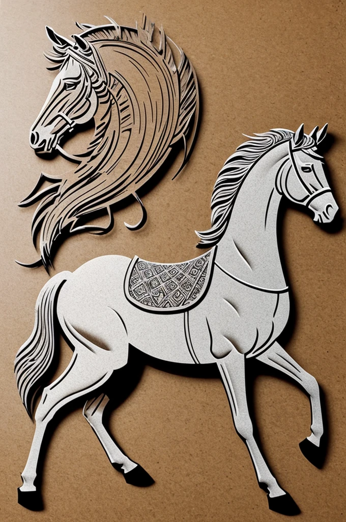 best quality)), ((masterpiece)), (Detailed) Cutting template, Horse with extended penis, cancerous body,