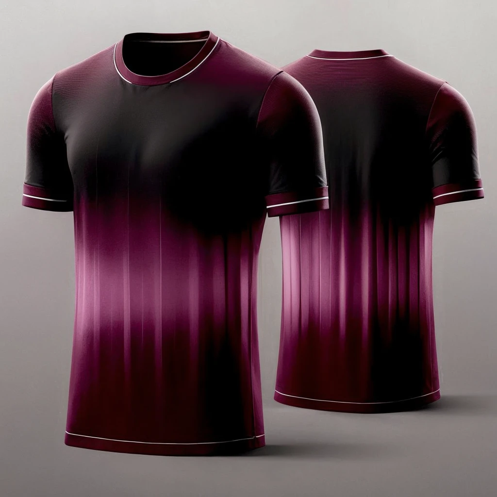 Make the blouse a darker wine color in the center