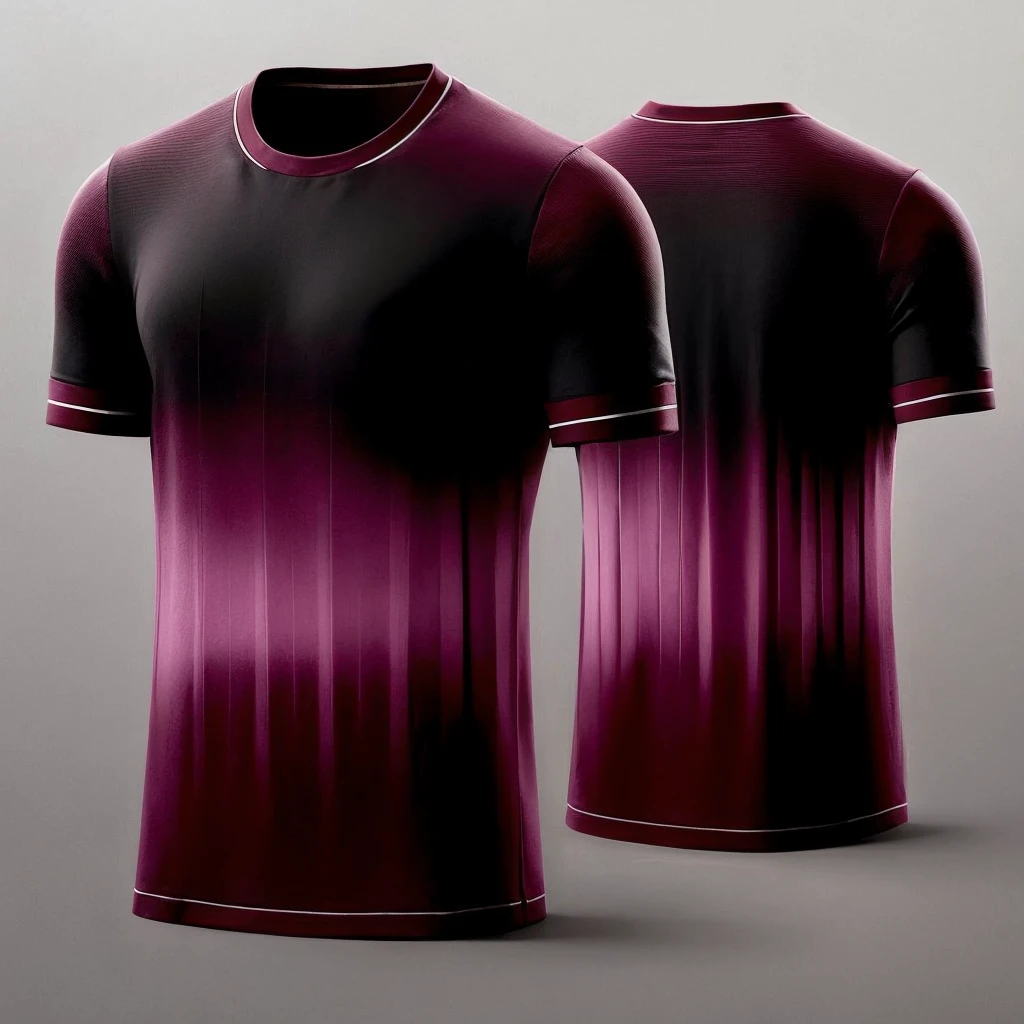 Make the blouse a darker wine color in the center