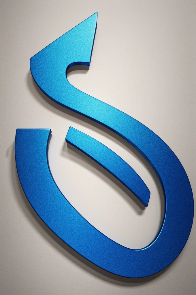LETTER G in metallic style with blue 