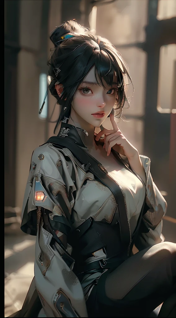 ((Best quality)), ((masterpiece)), (detailed:1.4), 3D, an image of a beautiful cyberpunk female,HDR (High Dynamic Range),Ray Tracing,NVIDIA RTX,Super-Resolution,Unreal 5,Subsurface scattering,PBR Texturing,Post-processing,Anisotropic Filtering,Depth-of-field,Maximum clarity and sharpness,Multi-layered textures,Albedo and Specular maps,Surface shading,Accurate simulation of light-material interaction,Perfect proportions,Octane Render,Two-tone lighting,Wide aperture,Low ISO,White balance,Rule of thirds,8K RAW,