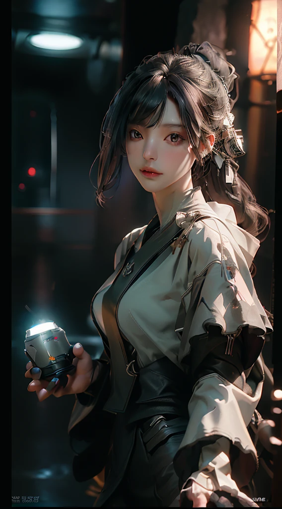 ((Best quality)), ((masterpiece)), (detailed:1.4), 3D, an image of a beautiful cyberpunk female,HDR (High Dynamic Range),Ray Tracing,NVIDIA RTX,Super-Resolution,Unreal 5,Subsurface tering,PBR Texturing,Post-processing,Anisotropic Filtering,Depth-of-field,Maximum clarity and sharpness,Multi-layered textures,Albedo and Specular maps,Surface shading,Accurate simulation of light-material intefect proportions,Octane Render,Two-tone lighting,Wide aperture,Low ISO,White balance,Rule of thirds,8K RAW,
