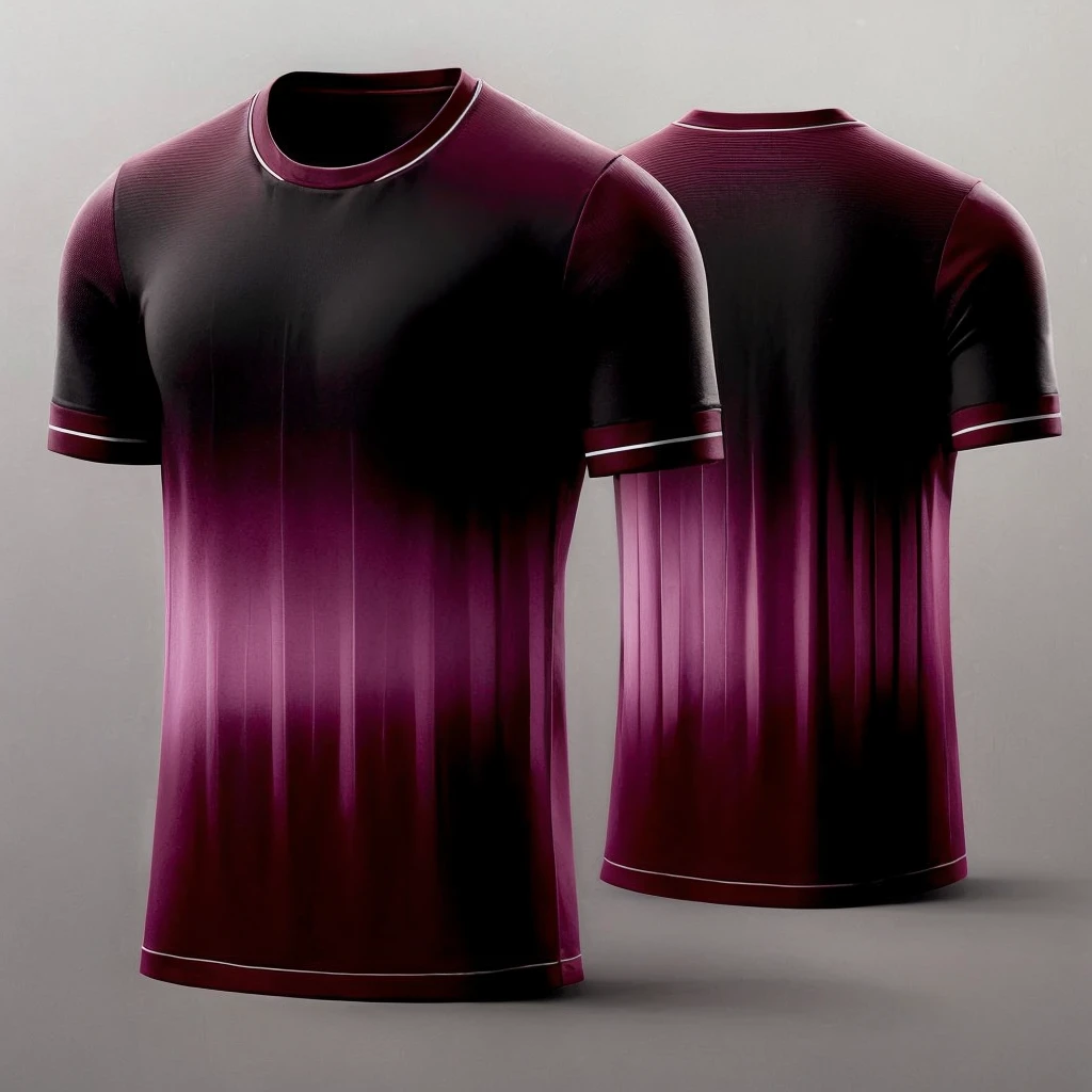 Make the blouse a darker wine color in the center