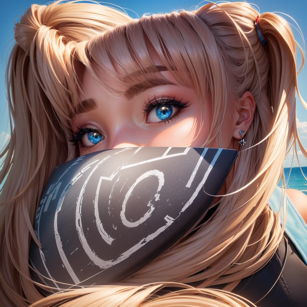 un gros plan d&#39;une boîte cadeau bleue et blanche avec un ruban, coffre à butin, cadeaux, Icône 3D pour jeu mobile, présente, 8k, 8k, rendu artistique, Rendu Twinmotion, d rendre, un rendu informatique, Illustration 3D, illustration 3D, généré par ordinateur, rendu dans Cinema 4 D, rendu dans cinema4d, serveur