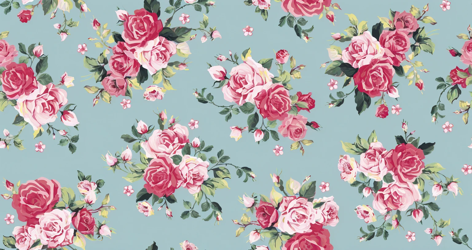 a close up of a flower pattern on a blue background, floral pattern, floral patterned skin, flowery wallpaper, floral!, vintage - w 1 0 2 4, rose background, floral wallpaper, floral clothes, seamless pattern design, ornate floral, flowery, roses background, flower, alexis flower, artwork, garden flowers pattern, wallpaper pattern