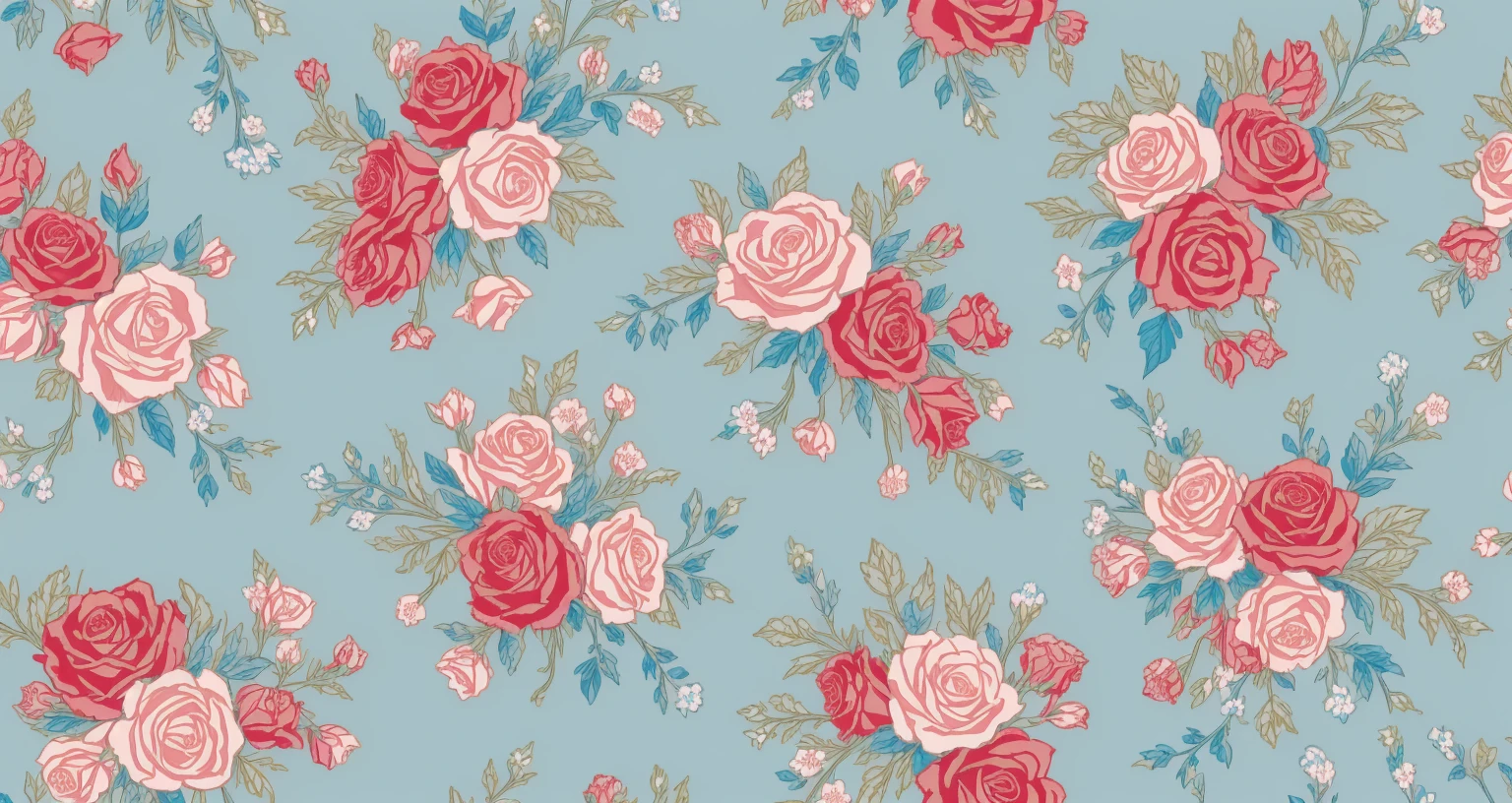 a close up of a flower pattern on a blue background, floral pattern, floral patterned skin, flowery wallpaper, floral!, vintage - w 1 0 2 4, rose background, floral wallpaper, floral clothes, seamless pattern design, ornate floral, flowery, roses background, flower, alexis flower, artwork, garden flowers pattern, wallpaper pattern