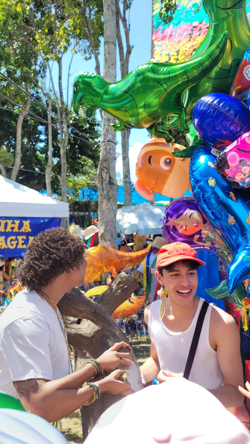 carnival tents, Music festival, brazil festival, dinosaur balloons, tree trunk, gram, asphalt