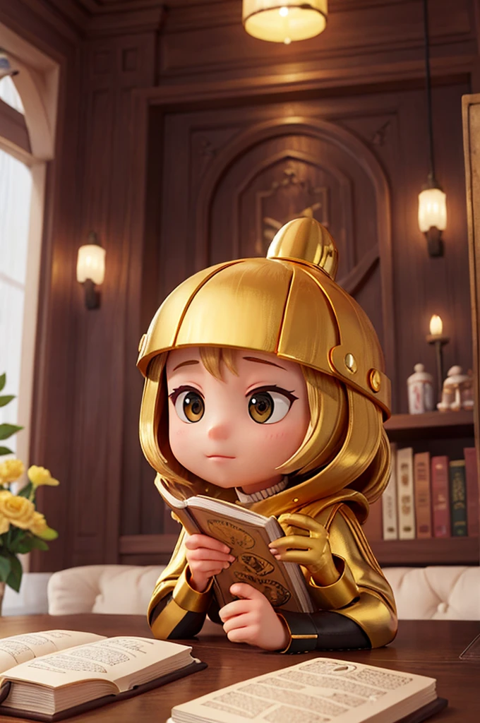 a book with a golden cover