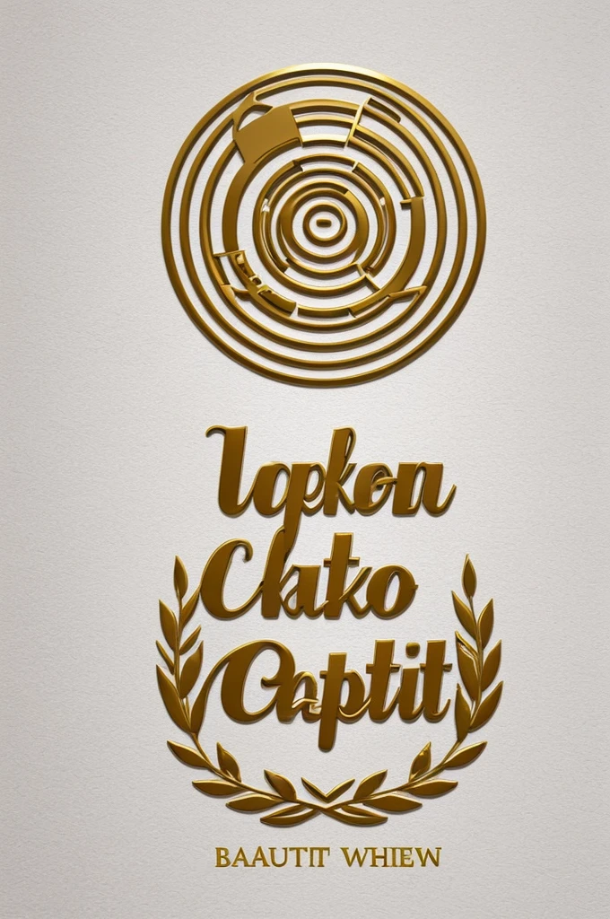 I would like to create a logo, make the background black, a title that says capella in gold color and with another phrase that says Beauty in white