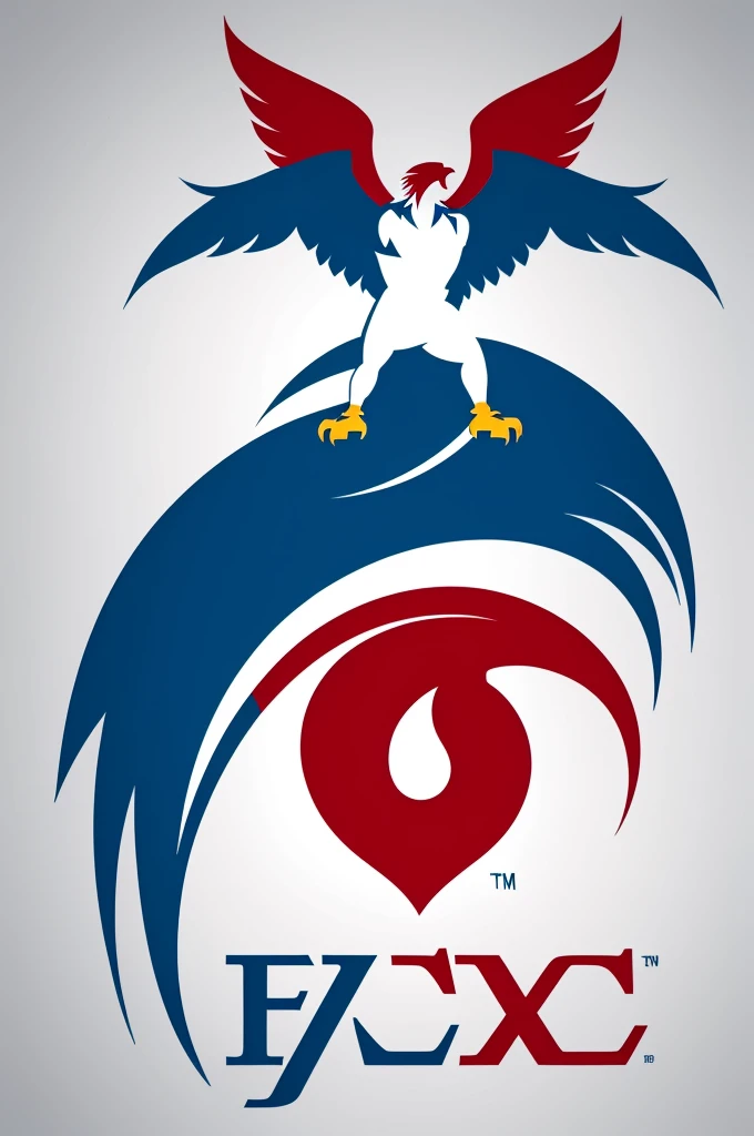 Create a logo for a cheerleading group with the word CEA, let him have an eagle, cheerleading elements and uses white colors, red and silver.