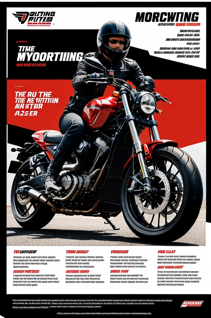 Advertising flyer for motorcycle tires