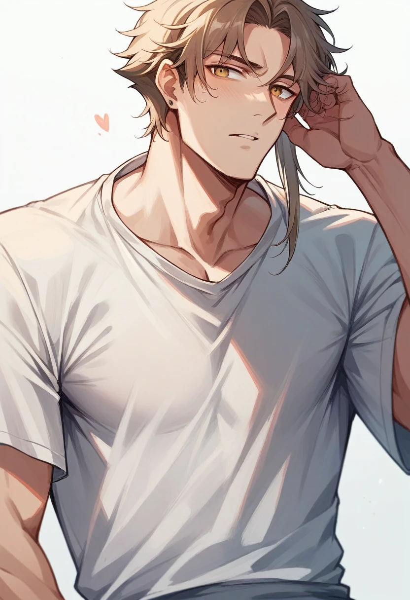 I draw a very beautiful -yeld boearing a long shirt and no pants
