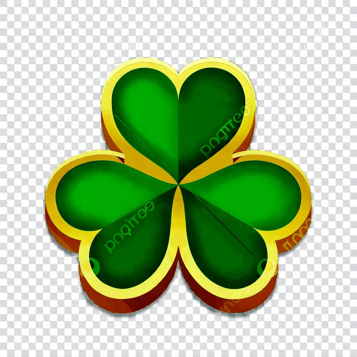 a green clover leaf with a heart-shaped center on a black background, four leaf trevo, 1024x1024, illustration hd, top quality picture, trevo, background full of lucky trevos, clipart, top quality photo, top quality picture, green and gold, realista de alta qualidade, illustration", 1 0 2 4 x 7 6 8