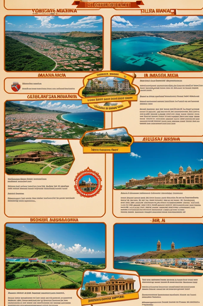 Infographic of the tourist places in the department of Masaya