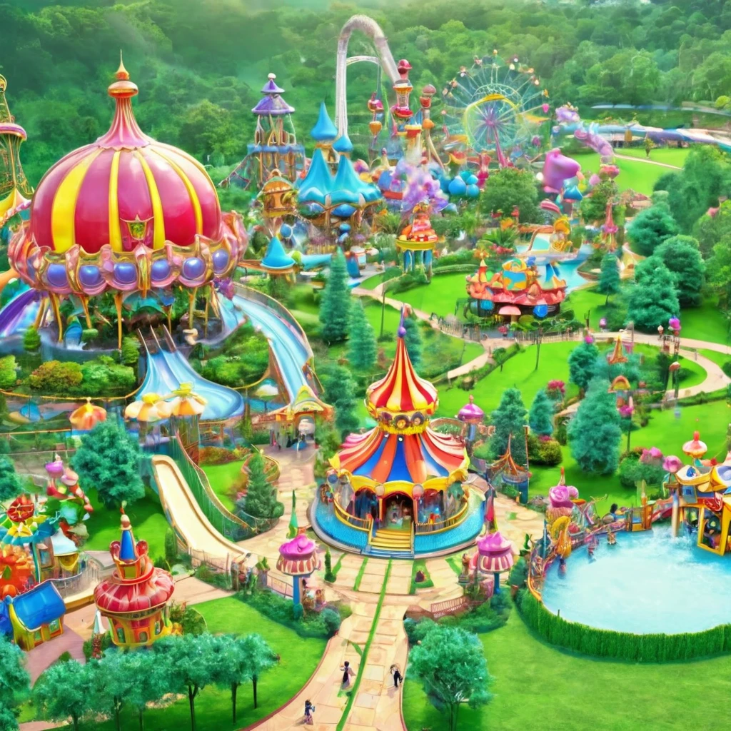 best quality, realistic, theme park, fairyland, enchanted kingdom