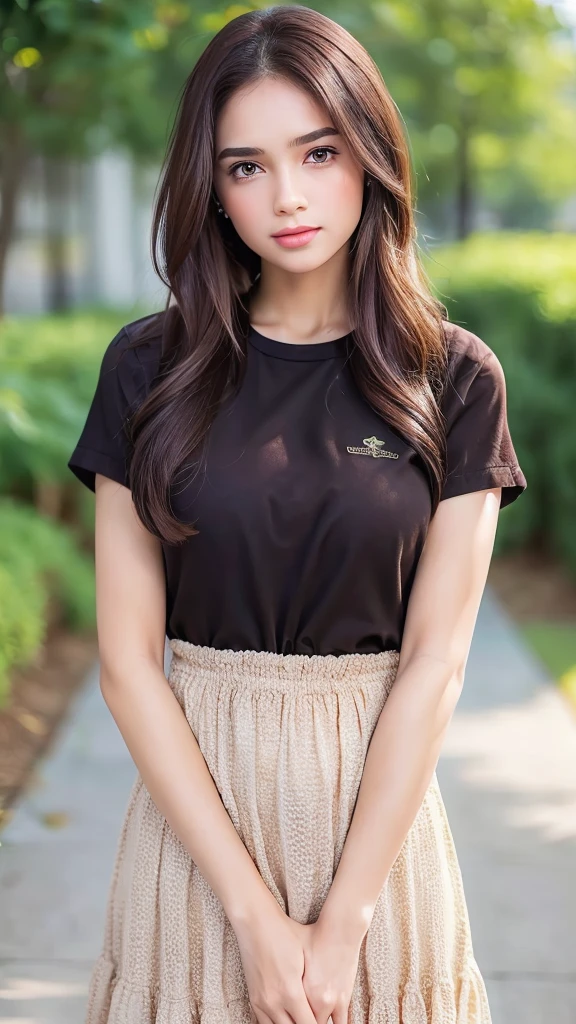 (extremely delicate and beautiful: 1.2), 1 girl, fashion girl, hits, pretty eyes, bow, Brown hair, Closed mouth, Oblique, hair between the eyes, hair bow, short sleeves, looking at the viewer, medium hair, Alone, Upper part of the body, school uniform: 1.3, ((Alone)), (Masterpiece), rubio