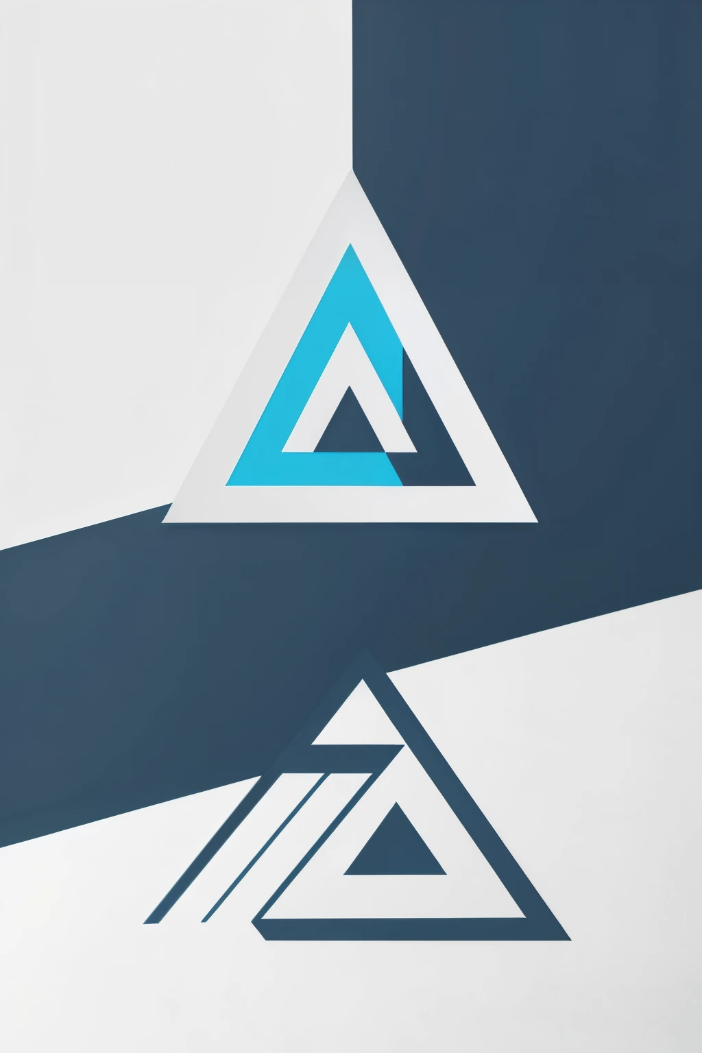 ((best qualityer)), ((work of art)), (detailded), logo for an investment company in the shape of a triangle that has the letters A, K , X hidden in the drawing