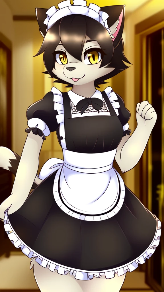 (Anthro:1.4), fluffy, at a bar, on a stool, \(pokemon\), (Black cat:1.2), (((Anthro, digitigrade, feline))), (Maid dress:1.2), (Breasts out:1.2), (in heat:1.4), (Innocent expression:1.4), (by Rukifox:1.2), (By Bloominglynx:1.2), blushing, (petite:1.4), (petite hips:1.4), (petite body:1.4), (solo:1.4), (petite:1.4), (Innie pussy:1.4), animal_anus, (Sitting, spread legs:1.2), (Black fur:1.4), (Black crotch:1.4), (medium breasts:1.2)