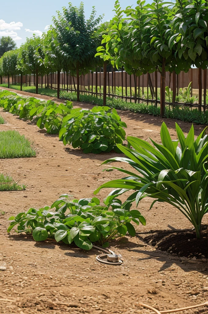 Drip irrigation prototype in drawing