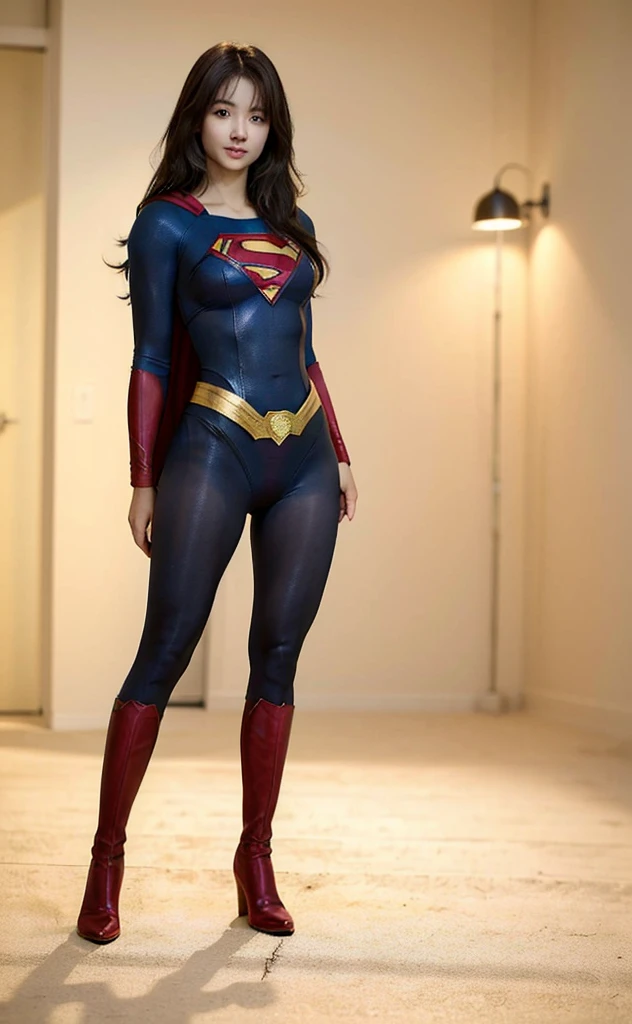 No background、(((Beautiful legs in black tights.)))、(((Legally express the beauty of your smile)))、((((Make the most of your original images)))、(((Body-hugging Supergirl costume)))、(((Supergirl Costume)))、(((Beautiful Hair)))、(((suffering)))、(((Please wear black tights....、Wear red boots)))、((Best image quality、8K))、((Highest quality、8K、masterpiece:1.3))、(((Preserve background )))、Sharp focus:1.2、Beautiful woman with perfect figure:1.4、Slim Abs:1.2、Wet body:1.5、Highly detailed face and skin texture、8K