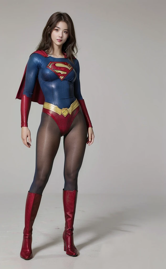 No background、(((Beautiful legs in black tights.)))、(((Legally express the beauty of your smile)))、((((Make the most of your original images)))、(((Body-hugging Supergirl costume)))、(((Supergirl Costume)))、(((Beautiful Hair)))、(((suffering)))、(((Please wear black tights....、Wear red boots)))、((Best image quality、8K))、((Highest quality、8K、masterpiece:1.3))、(((Preserve background )))、Sharp focus:1.2、Beautiful woman with perfect figure:1.4、Slim Abs:1.2、Wet body:1.5、Highly detailed face and skin texture、8K