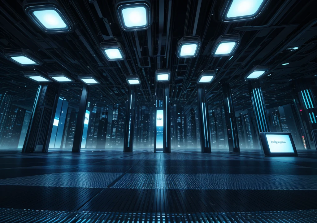 Create a background image for your LinkedIn cover, put codes in java, and a very futuristic background, with technology and computers 