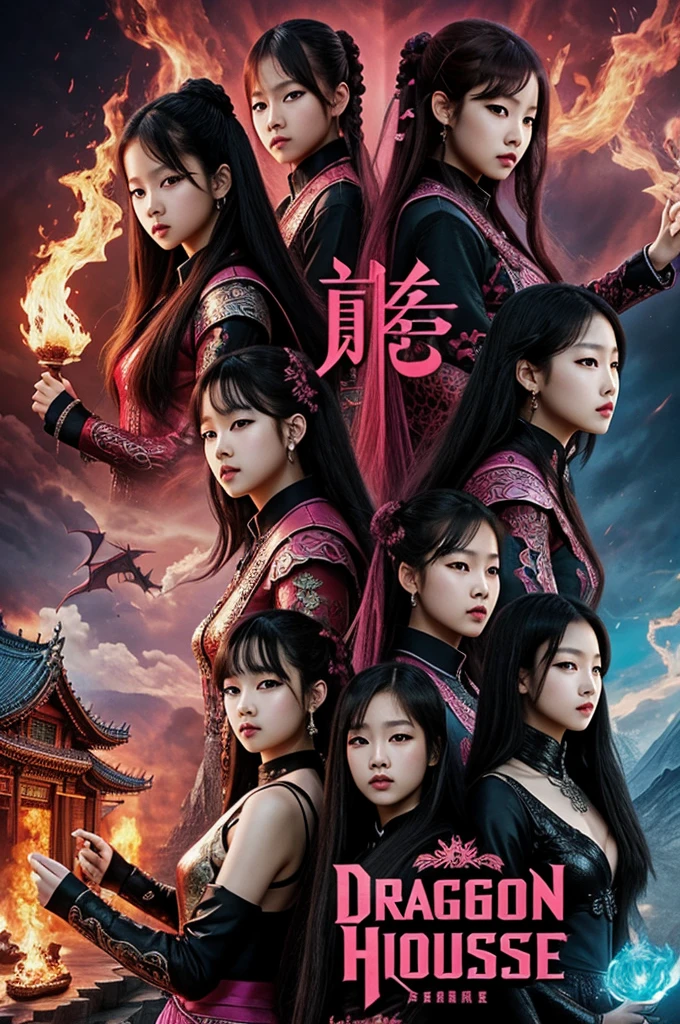 Create an image similar to the dragon house cover but with blackpink's lisa