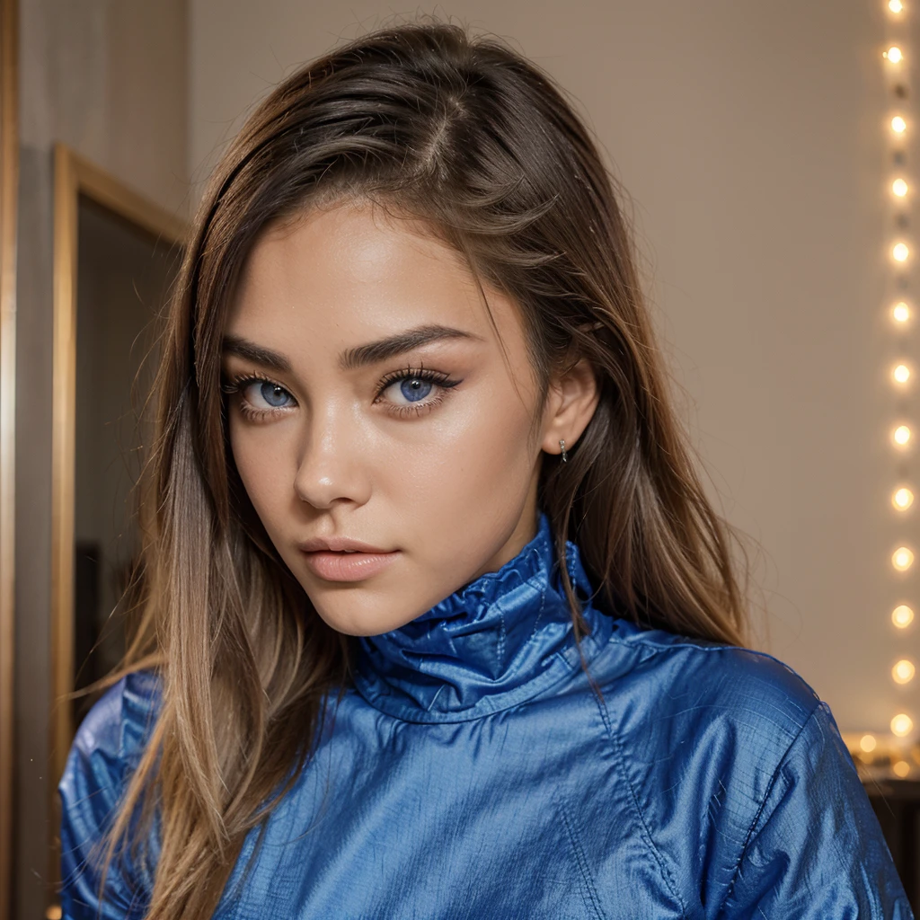 arafed woman pleinement , fille sexy aux yeux bleus, ultra réaliste, Méticuleusement détaillé, Portrait de madison beer, cheveux blonds et grands yeux, selfie d'une jeune femme, yeux de la chambre, violette myers, sans maquillage, maquillage naturel, regarder directement la caméra, visage avec artgram, maquillage subtil, superbe photo de tout le corps à genoux sur le lit, dans la chambre, buste de grande taille, montrant, pas bien, pas de bas,superbe photo de tout le corps dans une chambre, medium to gros seins, sein exposé, fonds exposés, ne rien porter, montrant, région inférieure rasée,, pleinement. , NU body, sein atomiquement parfait, sein de taille moyenne , NU breasts, NU, sans vêtements