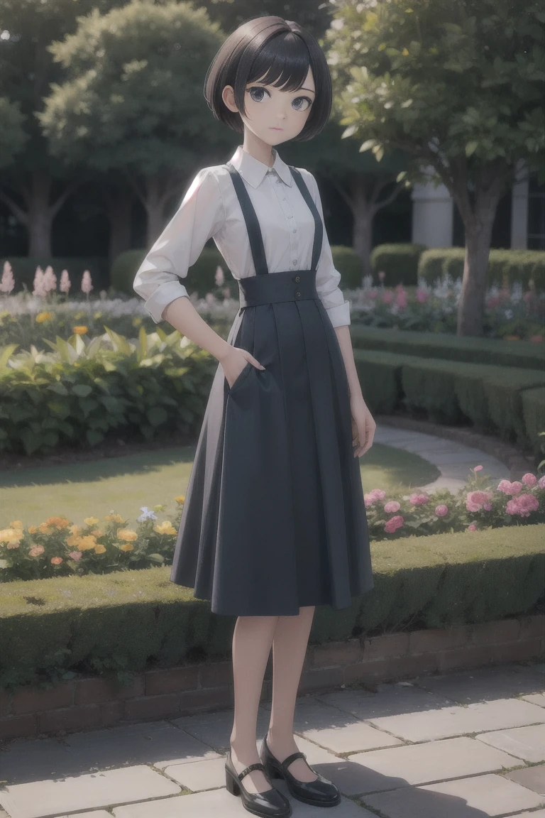 beautiful short hair for women ,Garden ,standing alone