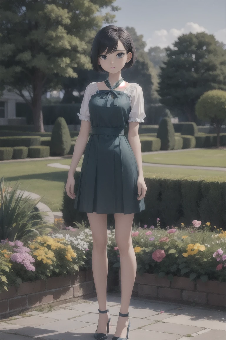 beautiful short hair for women ,Garden ,standing alone