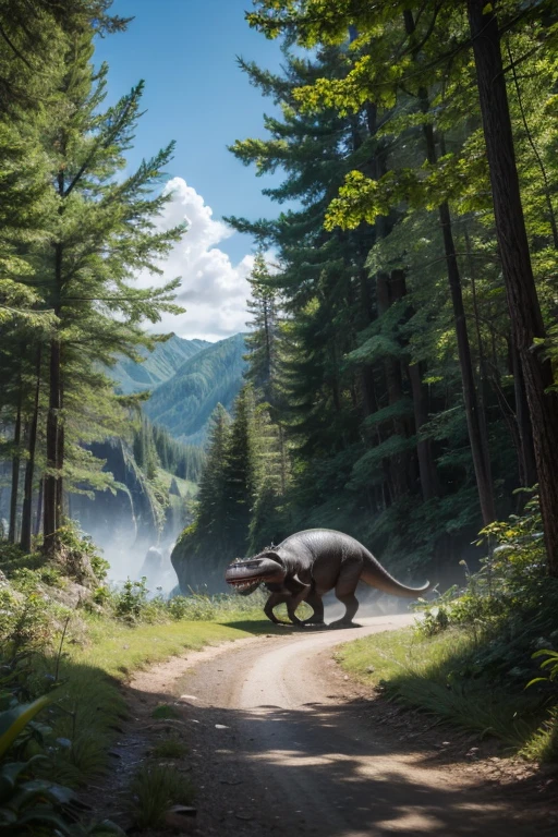 t-rex nature background