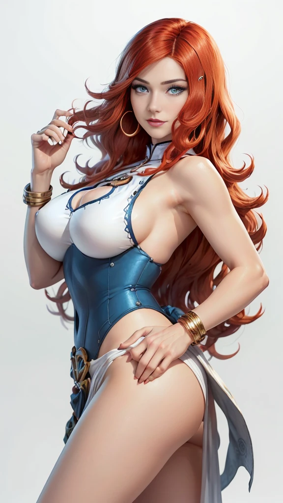 Kushina, prostitute, best quality: 1.1, 1 girl, (blue eyes), detailed green eyes, well-aligned eyes, extremely detailed face, blushing cheeks, perfect face symmetry, smiling, embarrassed, (kunoichi clothes), BREAK intricate details on hands, intricate details on fingers, (huge) breasts, crimson hair, detailed hair, long hair, defined figure, thick muscular legs, small defined waist, voluptuous body, lascivious woman, nymphomaniac woman, dynamic pose, Interacting, ((simple white background): 1.5)
(((Cabelos chaceados)))
Sem erros
Qualidade boa
Só dois braços
Fazer mãos certas
5 dedos cada mão
Simetria
(((Sem erro)))