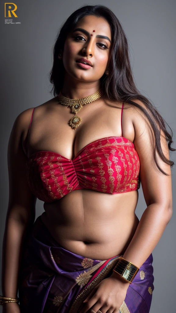 Foto RAW, photorealistic, photography, full body shot, master shot, perfect eyes, goddess like beauty, pierced eyes, perfect thick chubby mallu Desi aunty bhabhi, Wearing a Stanapatta, a chest-band.Saree model, model Photography, Indian saree shoot, Indian traditional wear advertising photography, traditional wear brand shoot, face of Indian actress Sonakshi Sinha, masterpiece, realistic, realism, incredible details, pleasure, photorealism, detailed skin, skin pores, high contrast, photorealistic Artstation 8k HD digital art trend of high definition and detailed realistic skin texture, ultra detail, realistic skin texture, armature, best quality, ultra high definition, (photorealistic:1.4),, high resolution, detail, raw photo, sweat, Re sharp, by Lee Jefferies Nikon D850 Film Stock Photo 4 Kodak Portra 400 Camera F1.6 Lens Rich Color Ultra Real Realistic Realistic Textures Dramatic Lighting Unreal Engine Trending at Art Station Cinestill 800,(pele altamente detalhada: 1.2), 8k UHD, DSLR, soft-lighting, alta qualidade, grain of film, Fujifilm XT3,she didn't like to wear blouse or bra, she is happy to wear only saree, she hates blouse or bra, detailed hairy armpits, hyper realistic skin, skin pores, sweat, veins,