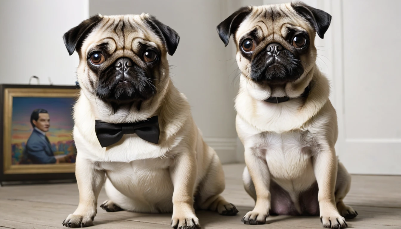 Pugs are not just adorable companion dogs, they also have a special place in history and pop culture. Have you ever noticed how these little dogs appear in various works of art and famous films? An iconic example is the Pug who starred alongside Will Smith in the film "Men in Black", bringing his charisma and charm to the big screen. Furthermore, Pugs are often used in commercials and advertising campaigns due to their unique and expressive appearance, which instantly wins the hearts of the public.]