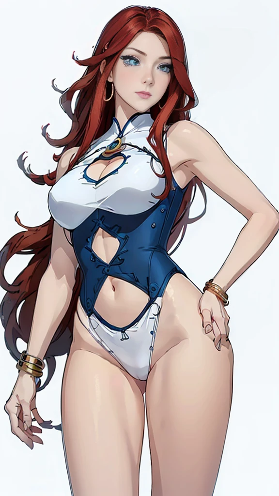 Kushina, prostitute, best quality: 1.1, 1 girl, (blue eyes), detailed green eyes, well-aligned eyes, extremely detailed face, blushing cheeks, perfect face symmetry, smiling, embarrassed, (kunoichi clothes), BREAK intricate details on hands, intricate details on fingers, (huge) breasts, crimson hair, detailed hair, long hair, defined figure, thick muscular legs, small defined waist, voluptuous body, lascivious woman, nymphomaniac woman, dynamic pose, Interacting, ((simple white background): 1.5)
(((Cabelos chaceados)))
Sem erros
Qualidade boa
Só dois braços
Fazer mãos certas
5 dedos cada mão
Simetria
(((Sem erro)))
