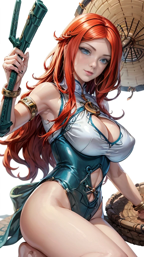 Kushina, prostitute, best quality: 1.1, 1 girl, (blue eyes), detailed green eyes, well-aligned eyes, extremely detailed face, blushing cheeks, perfect face symmetry, smiling, embarrassed, (kunoichi clothes), BREAK intricate details on hands, intricate details on fingers, (huge) breasts, crimson hair, detailed hair, long hair, defined figure, thick muscular legs, small defined waist, voluptuous body, lascivious woman, nymphomaniac woman, dynamic pose, Interacting, ((simple white background): 1.5)
(((Cabelos chaceados)))
Sem erros
Qualidade boa
Só dois braços
Fazer mãos certas
5 dedos cada mão
Simetria
(((Sem erro)))